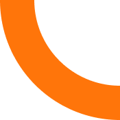 element graphique decoratif orange en forme d arc utilise dans le design du site climatisation