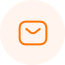 icone d enveloppe orange pour contacter notre equipe de plombiers chauffagistes a Decines