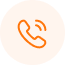 Icone telephone orange pour appeler notre equipe climatisation et chauffage dans le Rhone
