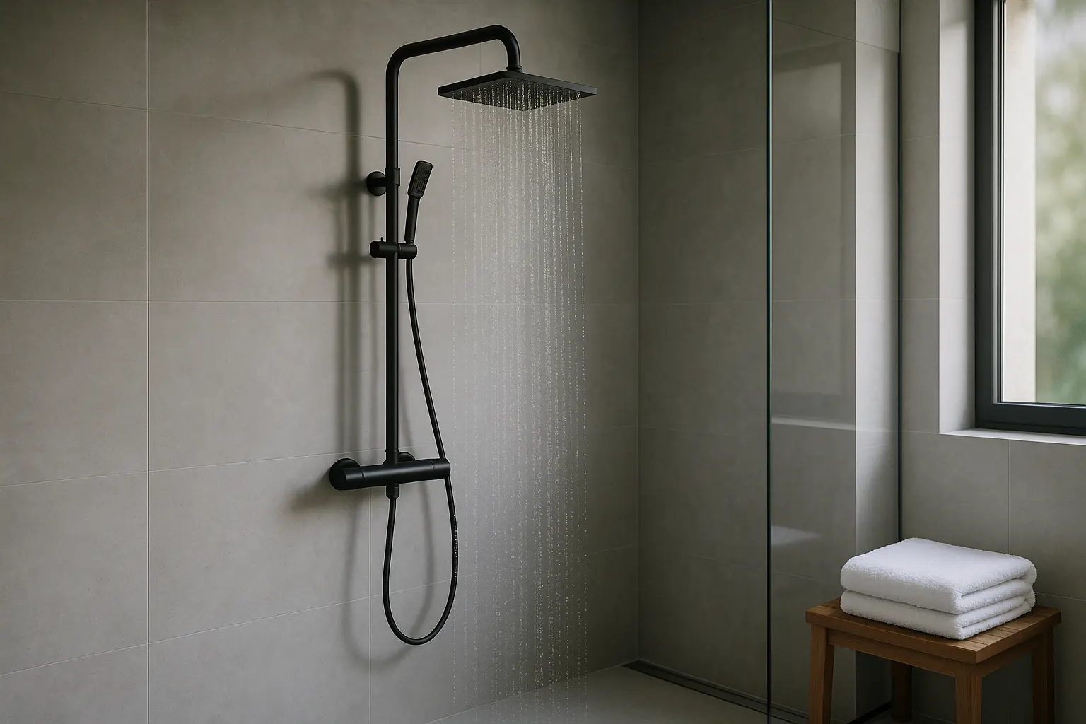 douche à l'italienne en cours d'installation à Lyon