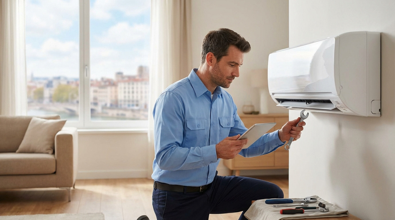 maintenance d'une unité de clim par technicien expert à Décines-Charpieu par Ankial