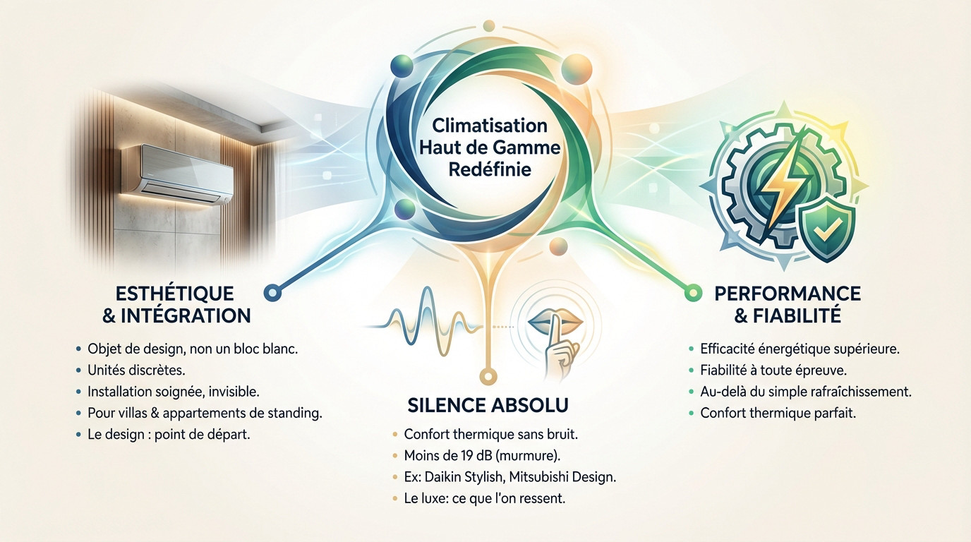 Installation de climatisation design et discrète dans un salon moderne à Caluire-et-Cuire