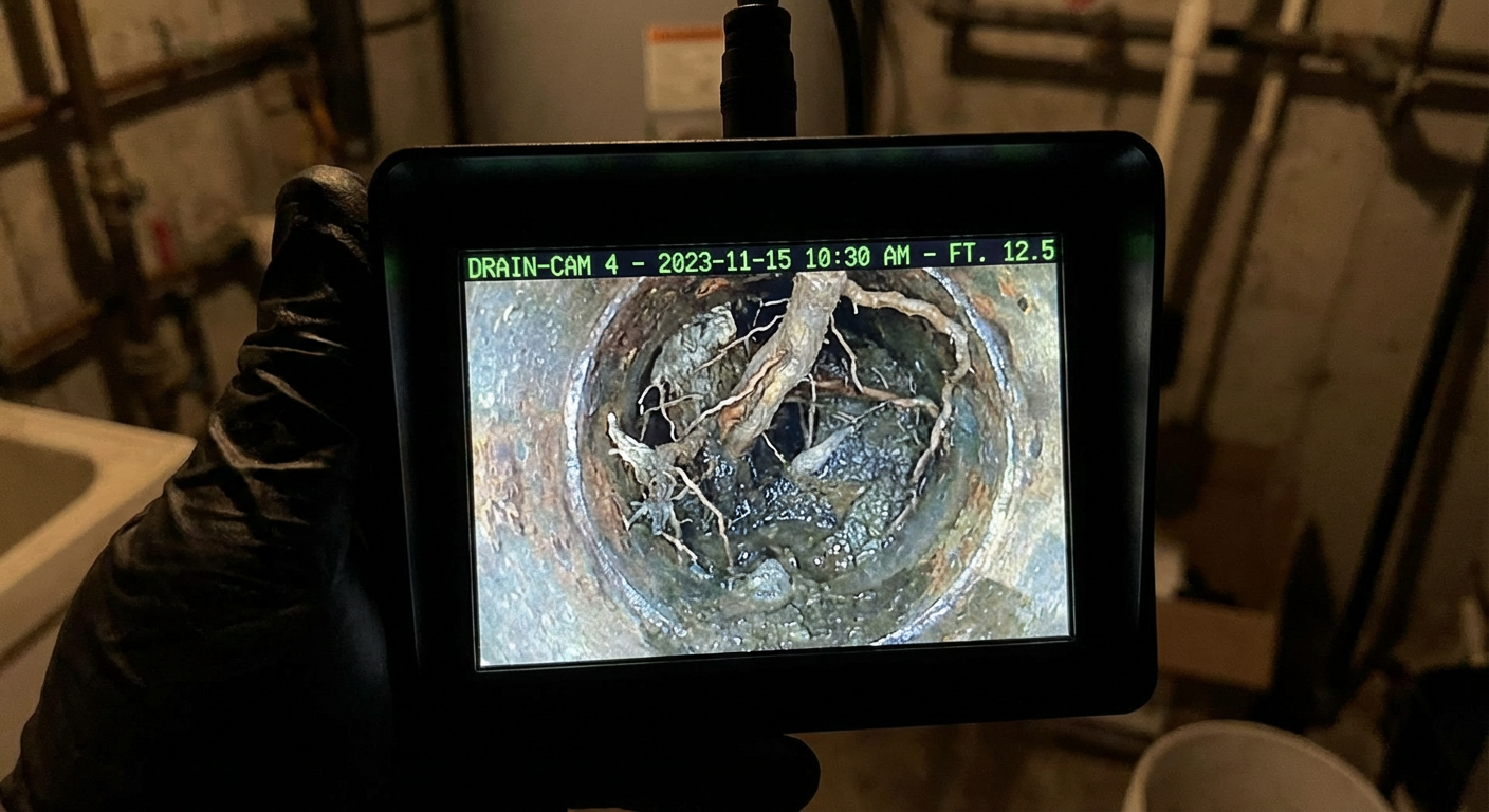 Camera inspection canalisation bouchee Chaponost diagnostic