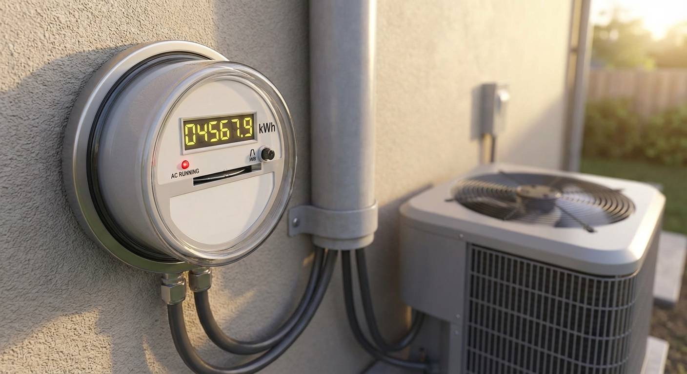 Consommation climatisation kWh compteur electrique