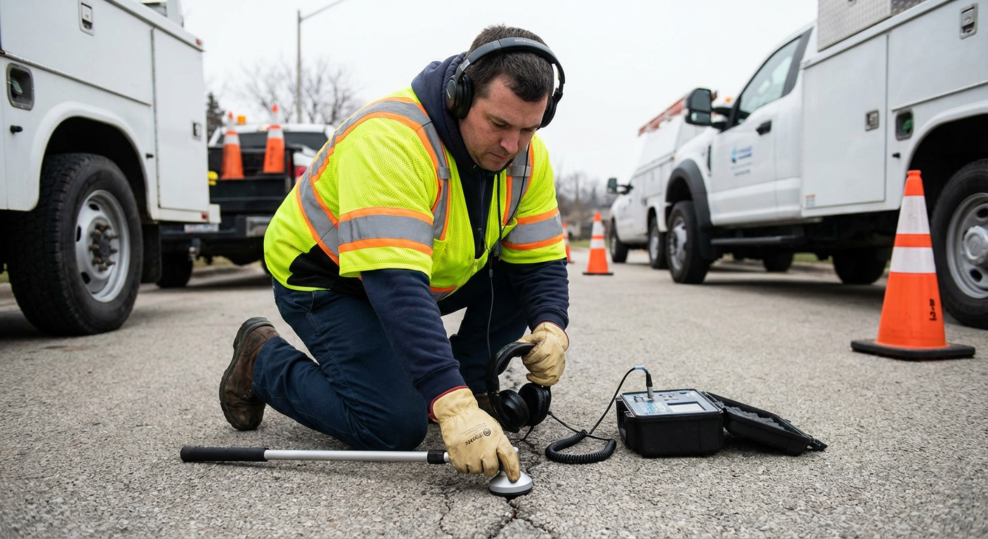 Detection fuite eau enterree appareil acoustique professionnel