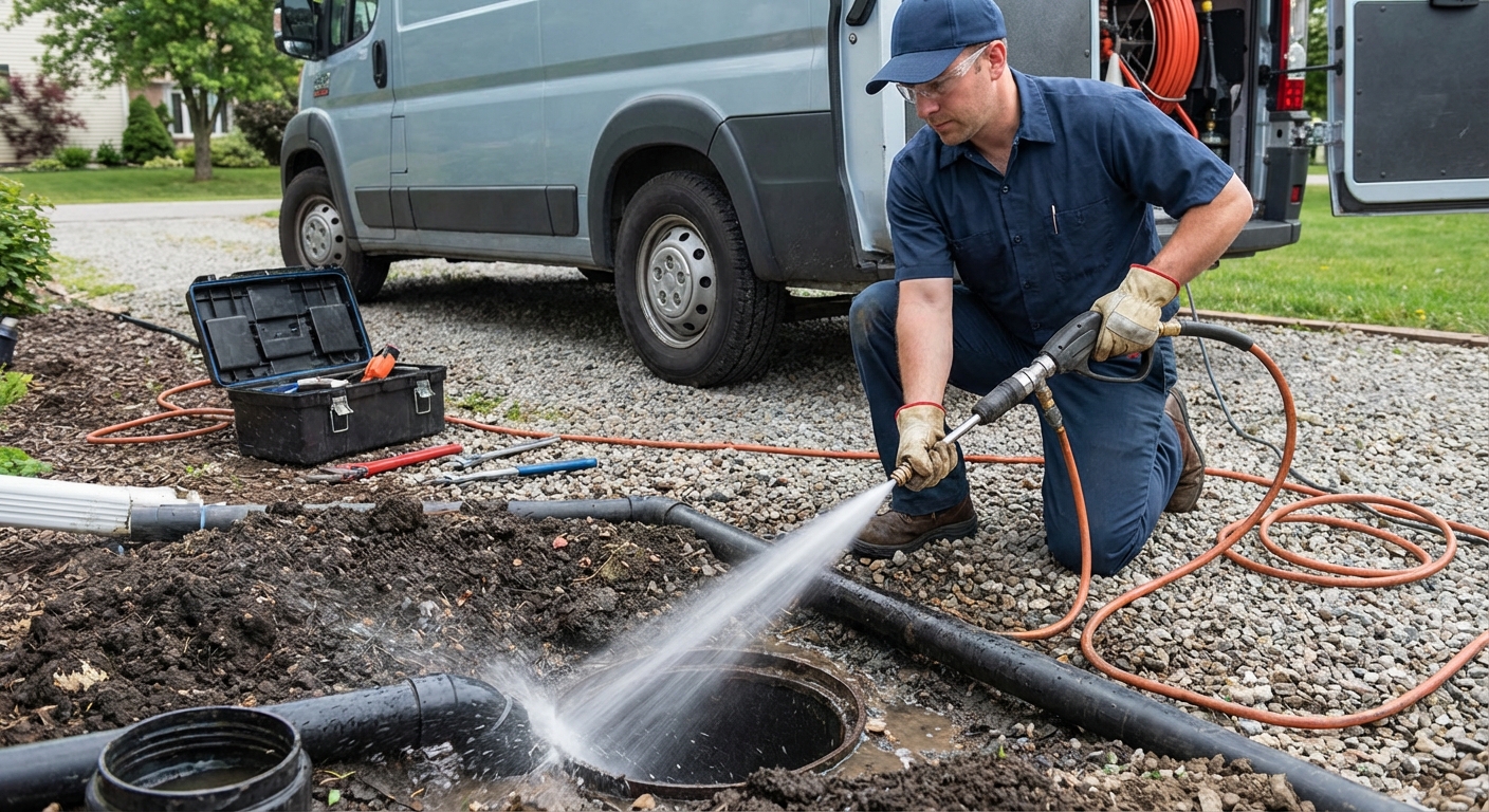 Debouchage canalisation Lyon - plombier hydrocurage haute pression