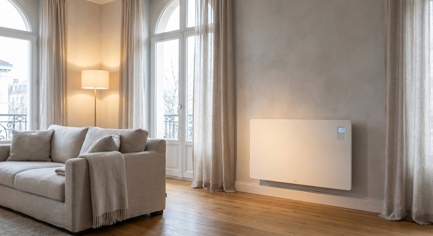 radiateur de chauffage central en pièce de vie à Lyon par Ankial