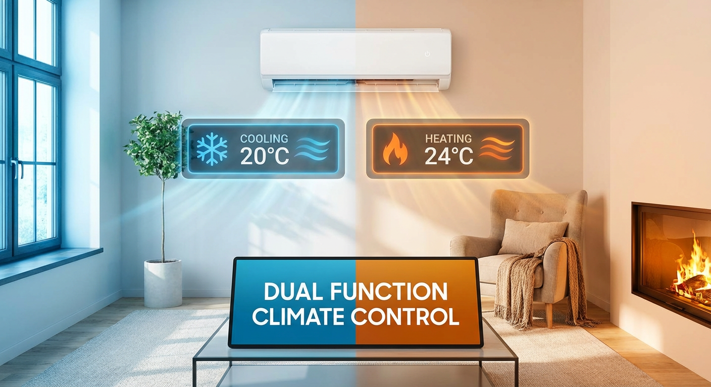 Climatisation reversible Lyon - split chaud froid salon moderne