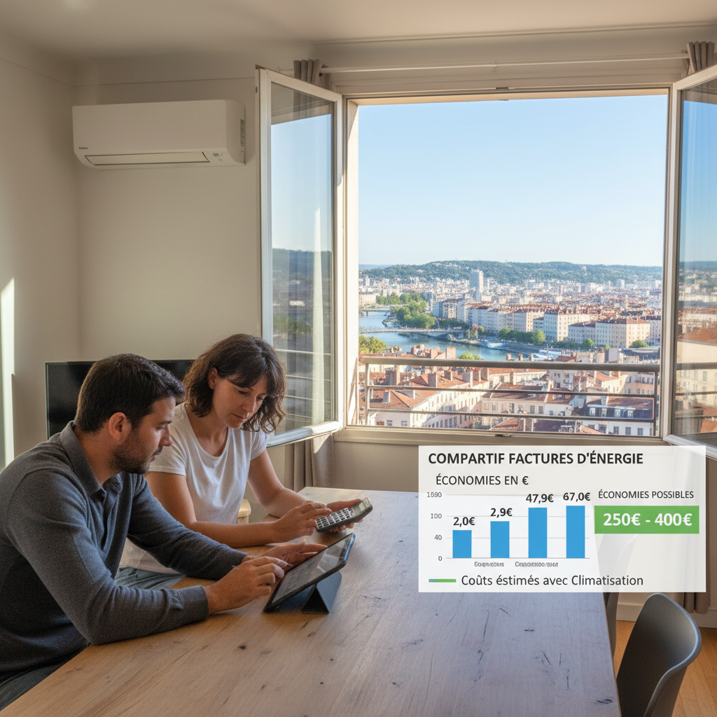 Comparaison des coûts énergétiques de la climatisation à Lyon