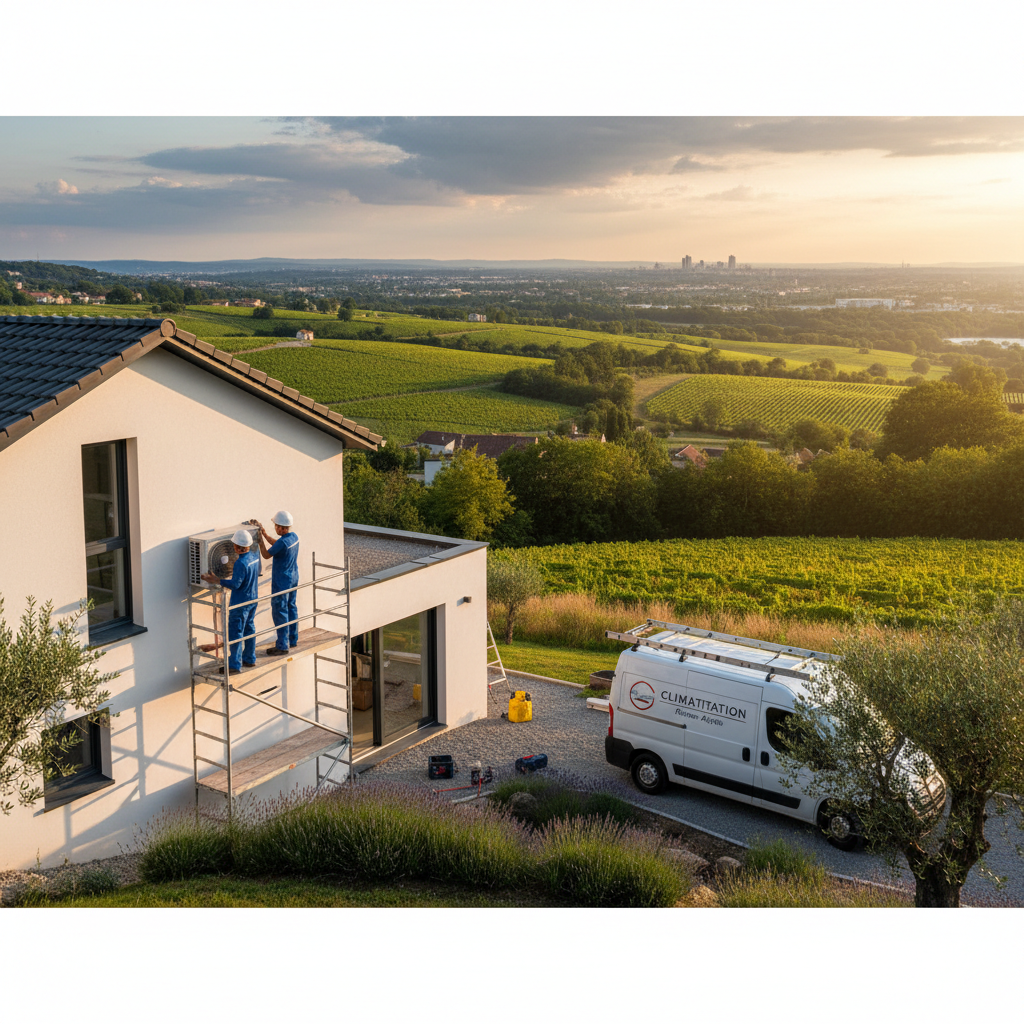 Installation climatisation dans une maison a Francheville