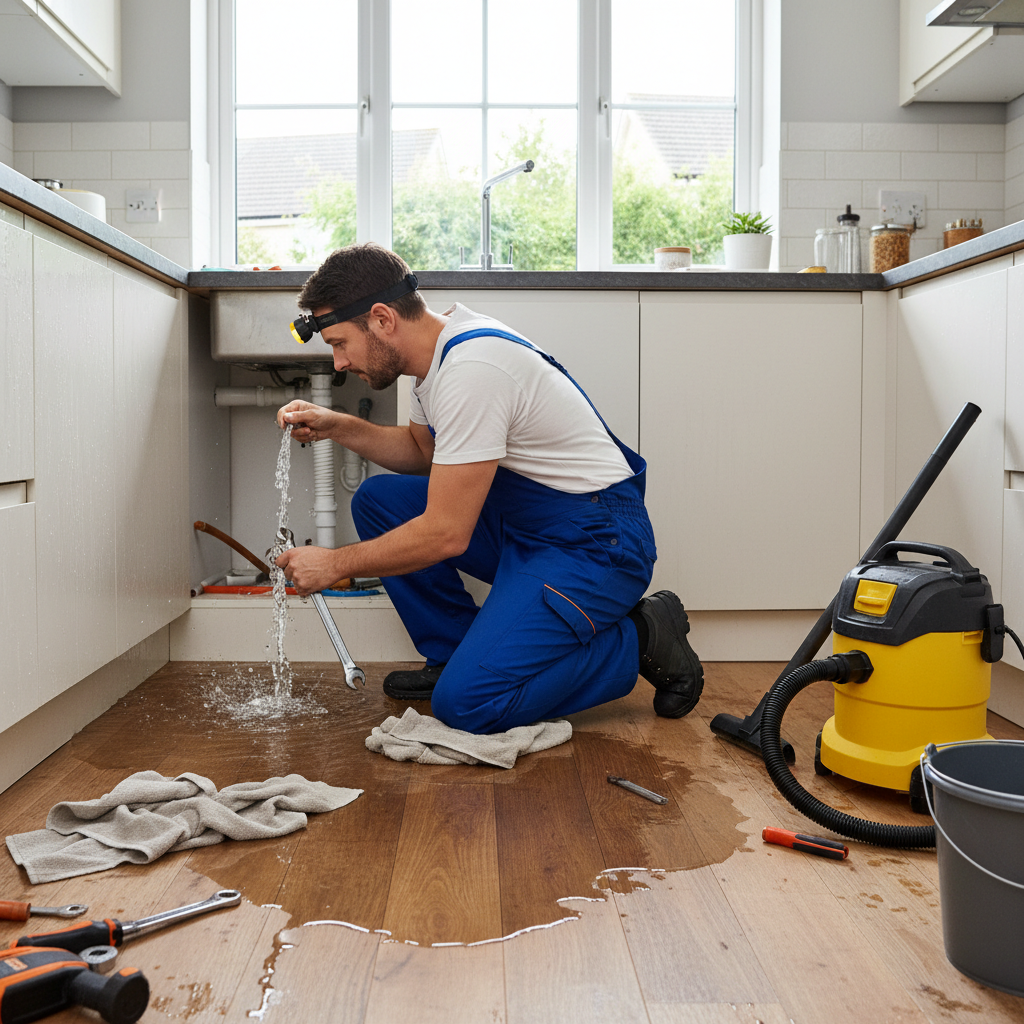 Reparation urgente de fuite sous evier par un plombier professionnel