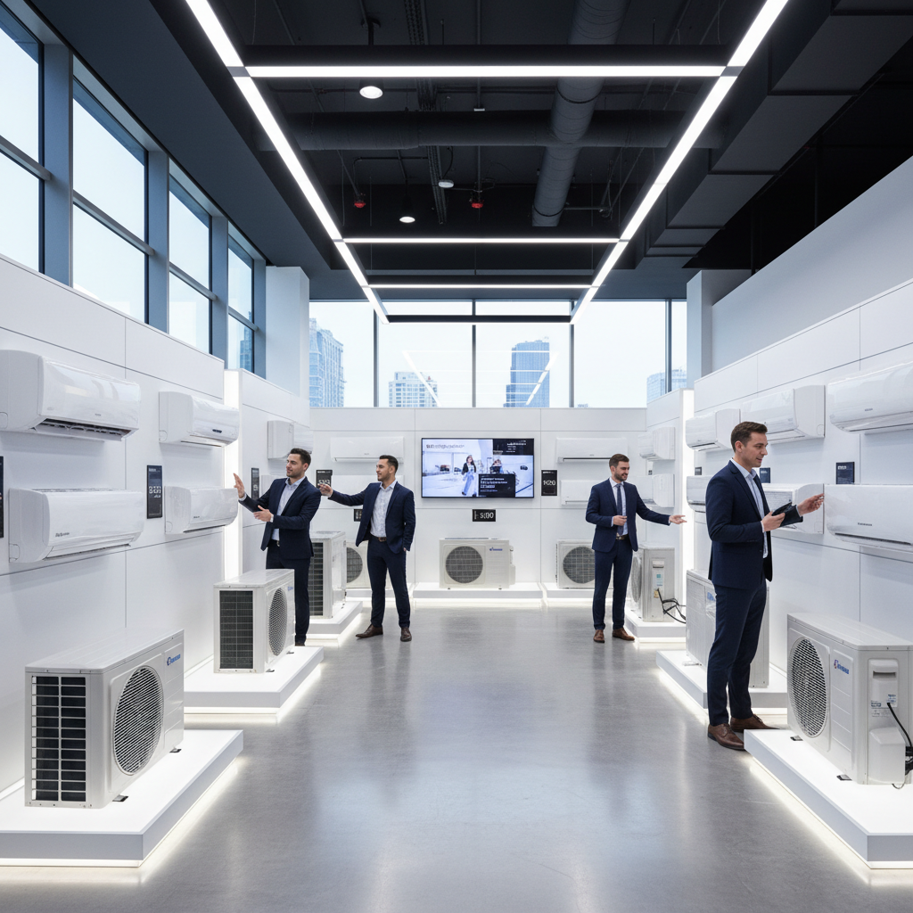 Showroom climatisation avec differents modeles et tarifs