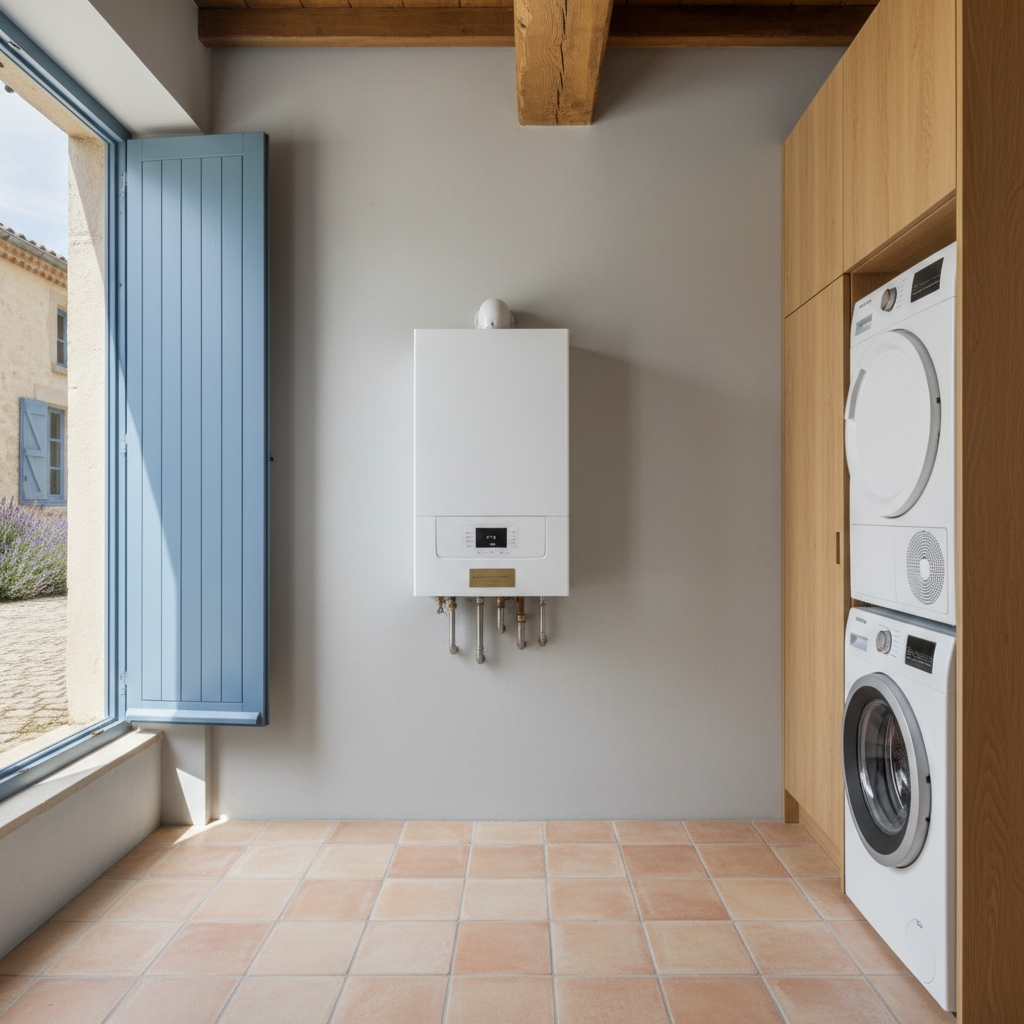 Nouvelle chaudiere murale condensation installee dans logement renove