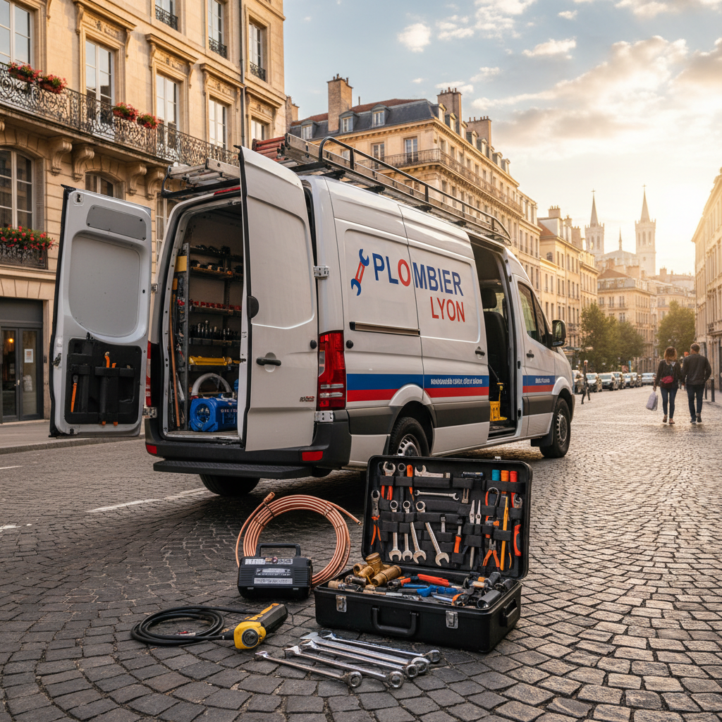 Outillage professionnel et vehicule plombier pret pour intervention