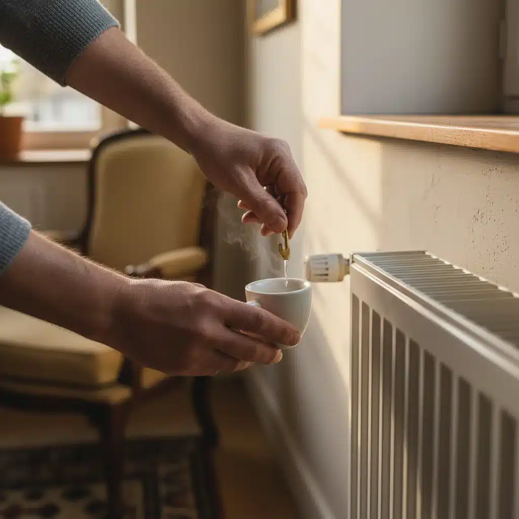 Purge d'un radiateur avec une clé de purge