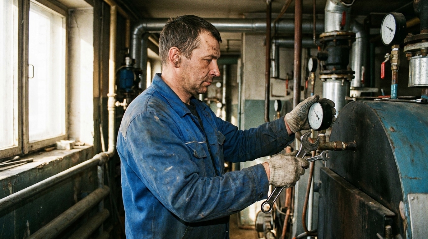 Climatisation chauffage et plomberie à Lyon Ankial - rankit 1788195613020 Ankial Ankial https://climatisation-lyon.com Chauffage Chauffage Technicien chauffagiste réalisant l'entretien d'une chaudière collective en copropriété